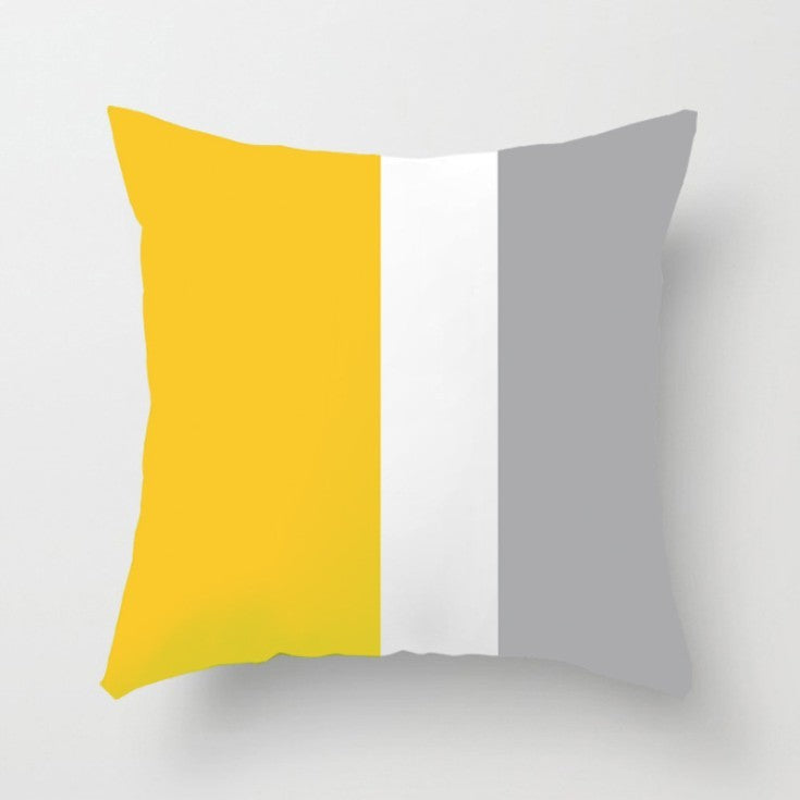 HKM-057491 Soft Striped Pillowcase for Office and Home Decor - 45x45cm, Crystal Soft Material, Single-Sided Print