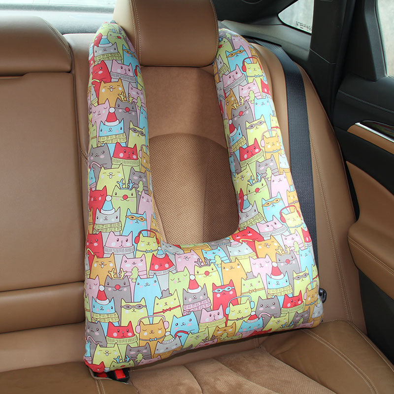 HKM-057555 Dual-Use Car Cushion Pillow with Removable Washable Covers for Children - Various Cute Designs Available