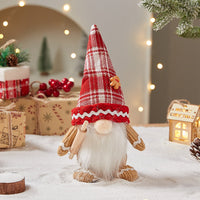 HKM-057555 Gingerbread Man Christmas Ornaments - Cloth Decorations in Red and White Hats, Candy Box Options Available