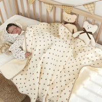 HKM-057747 4-Layer Cotton Gauze Bath Towel Blanket for Infants and Toddlers, Various Designs