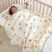 HKM-057747 4-Layer Cotton Gauze Bath Towel Blanket for Infants and Toddlers, Various Designs