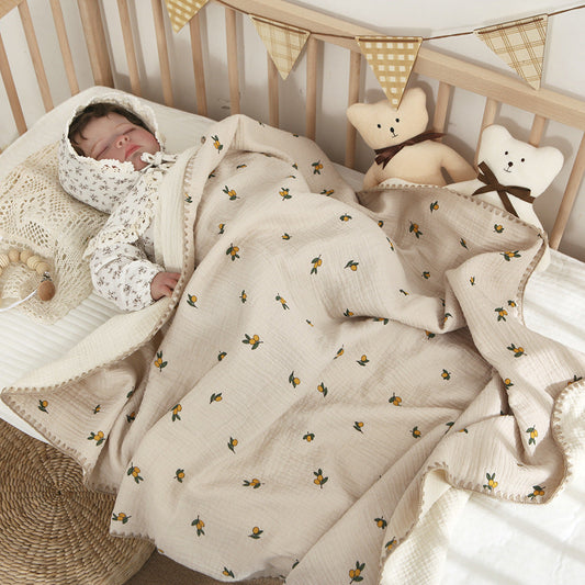 HKM-057747 4-Layer Cotton Gauze Bath Towel Blanket for Infants and Toddlers, Various Designs