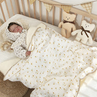 HKM-057747 4-Layer Cotton Gauze Bath Towel Blanket for Infants and Toddlers, Various Designs