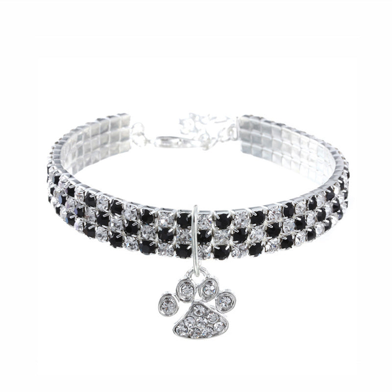 HKM-058131 Diamond Mixed Color Stretch Cat And Dog Necklace Jewelry