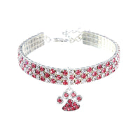 HKM-058131 Diamond Mixed Color Stretch Cat And Dog Necklace Jewelry