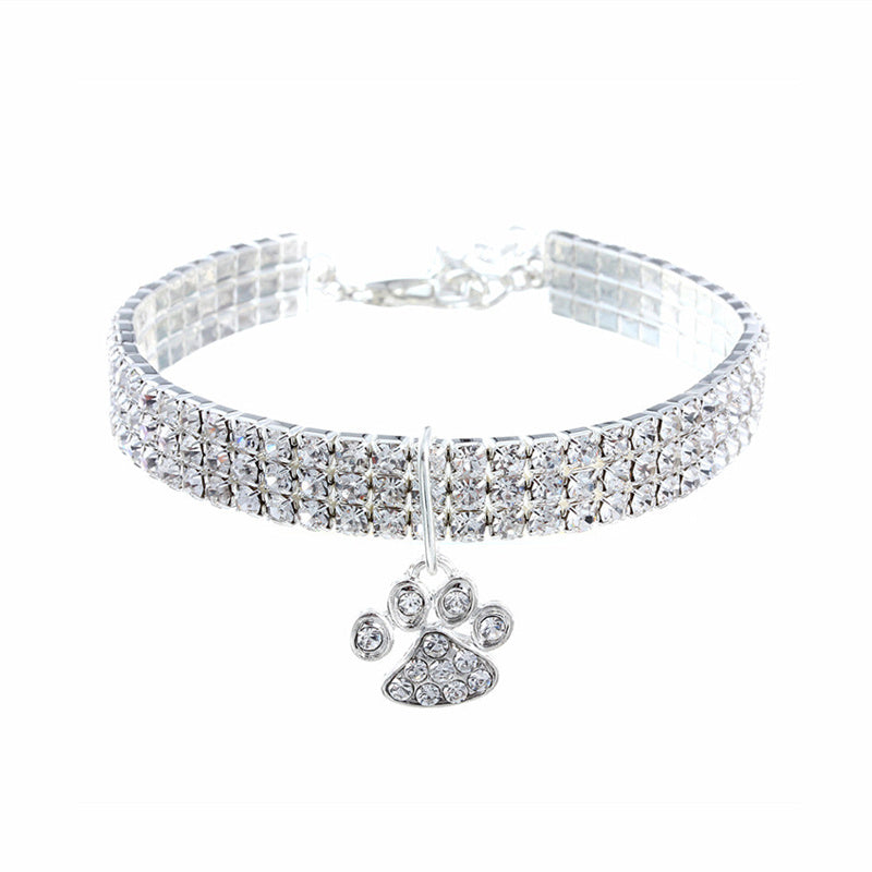 HKM-058131 Diamond Mixed Color Stretch Cat And Dog Necklace Jewelry