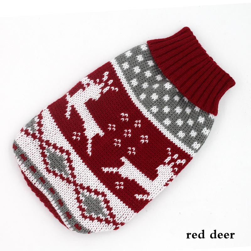 HKM-058195 Cozy Wool Small Milk Dog Sweater for Pets in Red, Blue, and More