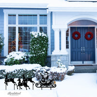 HKM-058195 Outdoor Metal Silhouette Art for Garden Decoration - Christmas Theme Ornaments