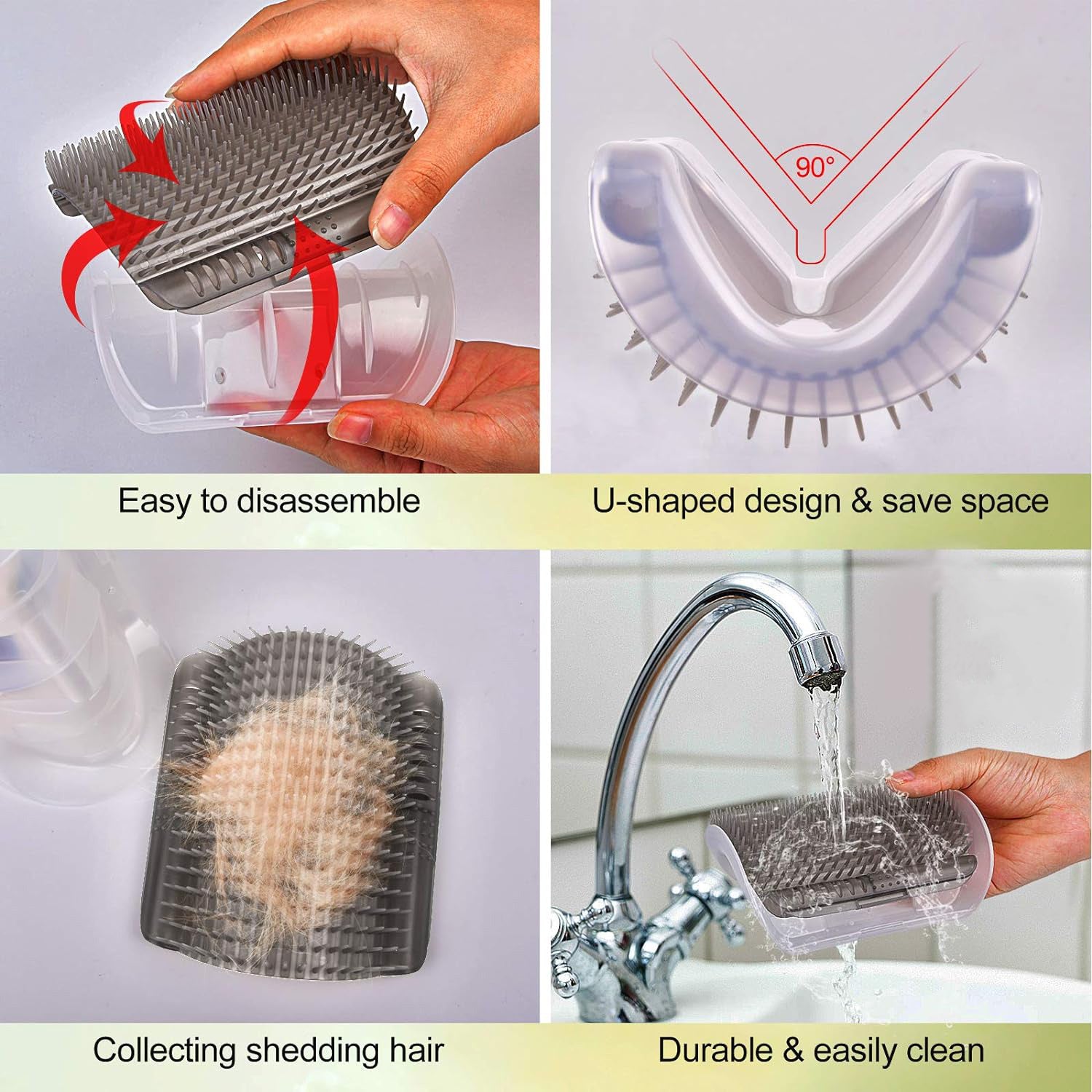 HKM-058259 Eco-Friendly Cat Self Groomer Arch with Soft Bristles for Shedding and Massaging – Ideal for Dogs and Cats of All Hair Types