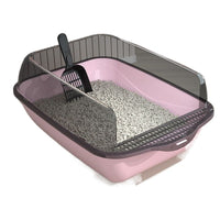 HKM-058259 Splash-proof Semi-closed Cat Litter Box with Free Cat Litter Scoop