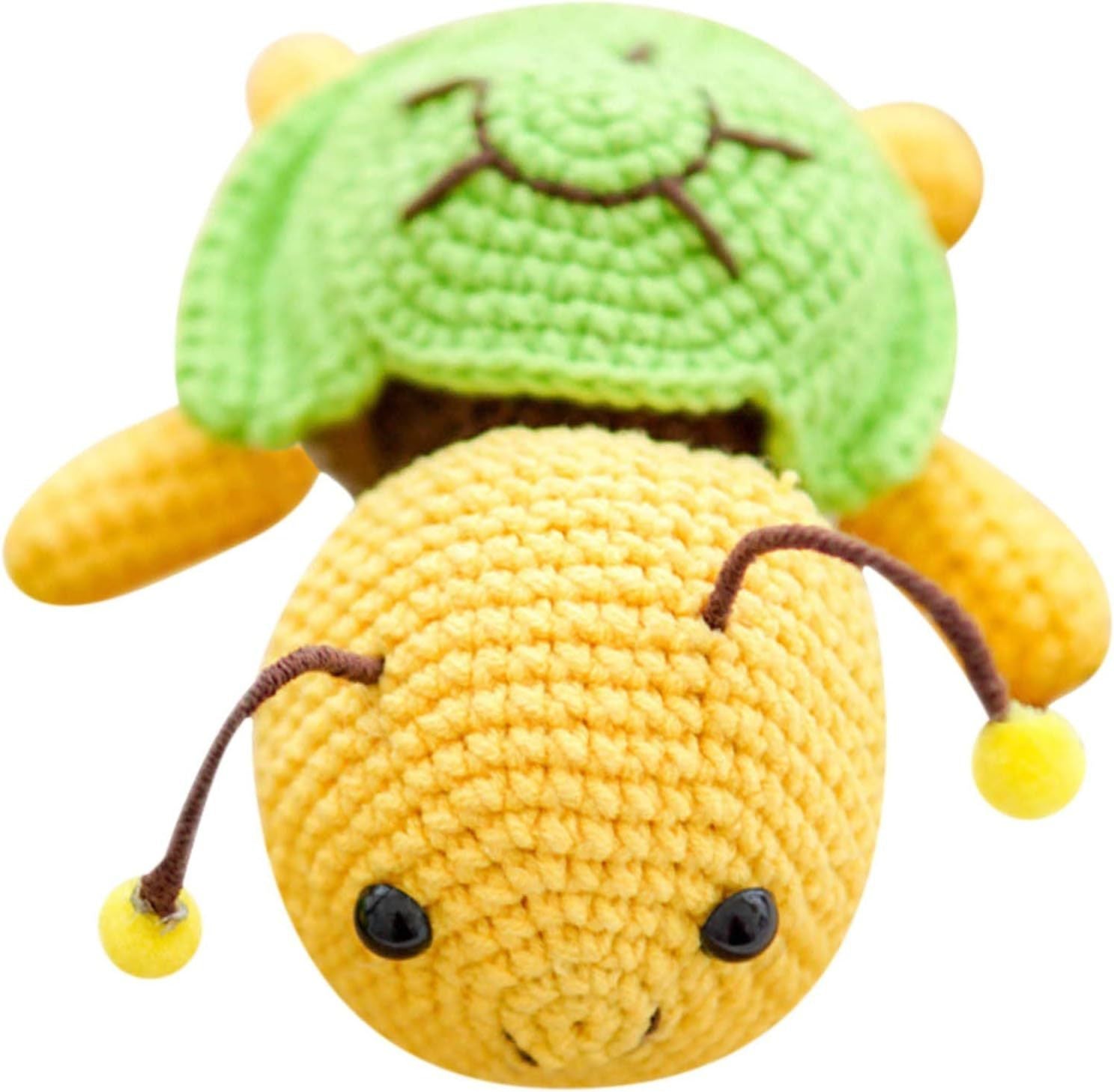 KTX-058259 Wool Hand-woven DIY Bee Doll Craft Kit with Milk Cotton Materials