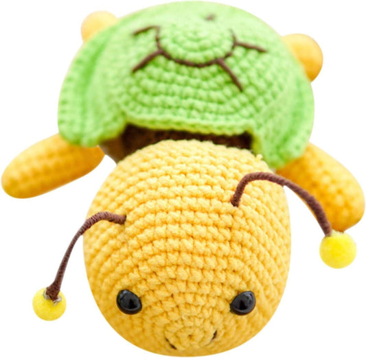 KTX-058259 Wool Hand-woven DIY Bee Doll Craft Kit with Milk Cotton Materials