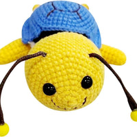 HKM-058259 Wool Hand-woven DIY Bee Doll Craft Kit with Milk Cotton Materials