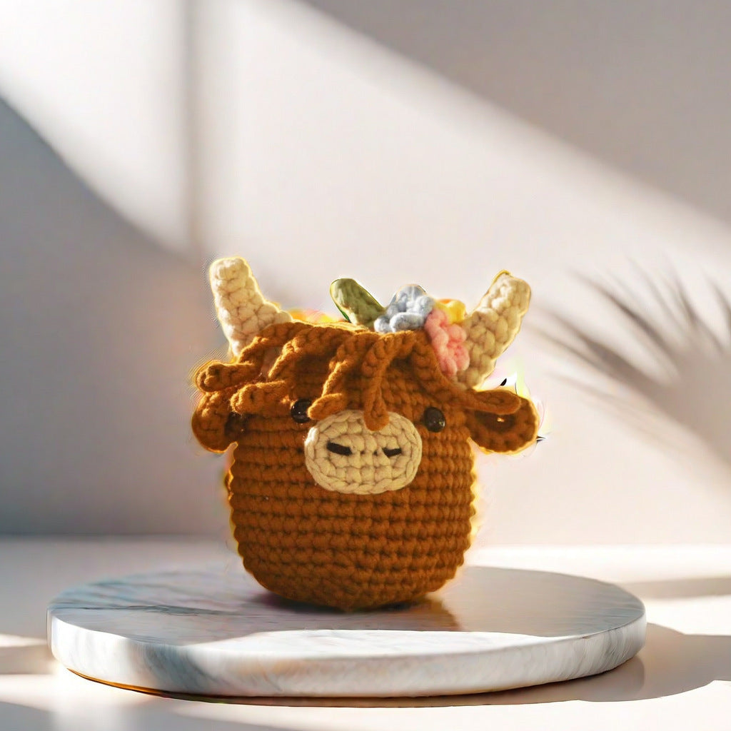 KTX-058259 Wool Hand-woven DIY Bee Doll Craft Kit with Milk Cotton Materials