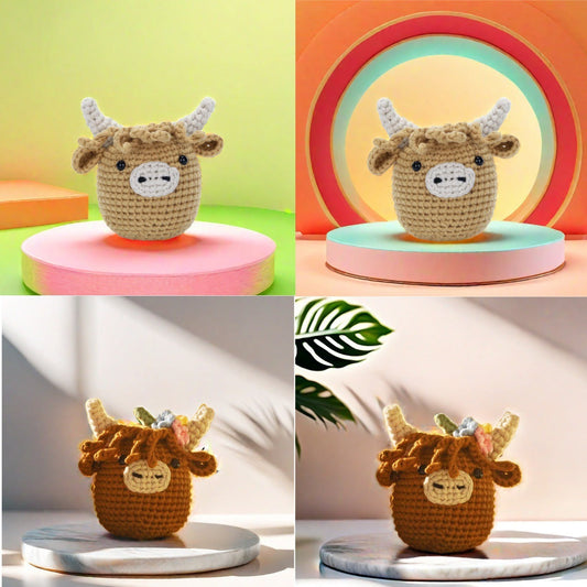 KTX-058259 Wool Hand-woven DIY Bee Doll Craft Kit with Milk Cotton Materials