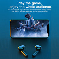 HKM-058323 Wireless Bluetooth Headset - Stereo Earplugs with 5.0 Connectivity for Binaural Use