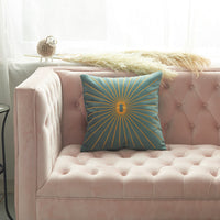 HKM-058387 Netherlands Velvet Gold Thread Embroidery Pillow Cover - 45x45cm in Multiple Colors