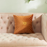 HKM-058387 Netherlands Velvet Gold Thread Embroidery Pillow Cover - 45x45cm in Multiple Colors