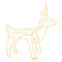 HKM-058387 Warm White LED Reindeer Silhouette Christmas Light – 60x30x60 cm, 120 LEDs, Steel and PVC, IP44