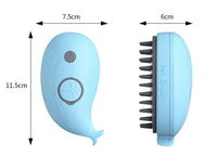 HKM-058515 Three-in-One Pet Spray Comb for Dogs and Cats - Soothing Hair Removal Brush in Sky Blue and Rose Red
