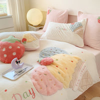 HKM-058579 Cartoon Anime Milk Fiber Four-Piece Bedding Set with Embroidery