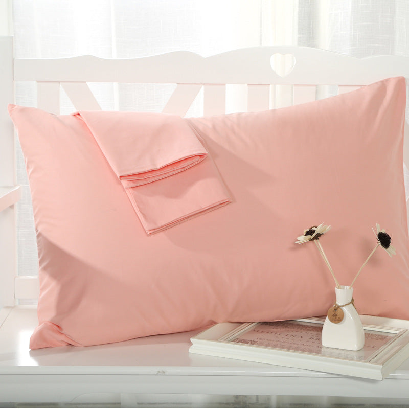 HKM-058643 Solid Color 100% Cotton Standard Pillowcase 48*74cm
