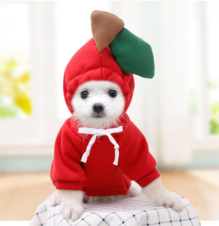 HKM-058835 Cute Fleece Hooded Sweater for Pets - Adjustable Sizes in Various Fun Designs