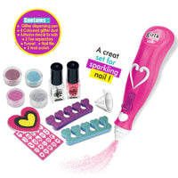 HKM-058835 Sparkling Nail Art Set for Kids - Creative Play House Toy for Girls Ages 6 and Up