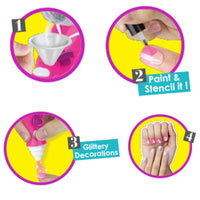 HKM-058835 Sparkling Nail Art Set for Kids - Creative Play House Toy for Girls Ages 6 and Up