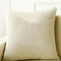 HKM-059027 Cotton Linen Blend Decorative Pillow Cover - 17.7"x17.7" Cushion Cover, Front Printed, Machine Washable