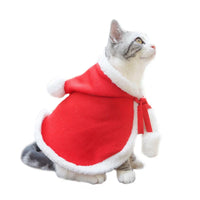HKM-059155 Festive Fleece Pet Costume Set for Cats and Dogs - Christmas Cape, Hat, and Bib