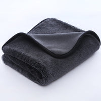 HKM-059155 Gray Small Braid Twisting Towel for Car and Glass Cleaning