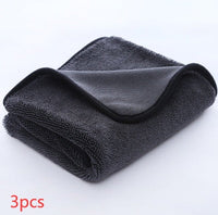HKM-059155 Gray Small Braid Twisting Towel for Car and Glass Cleaning