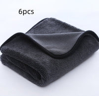 HKM-059155 Gray Small Braid Twisting Towel for Car and Glass Cleaning