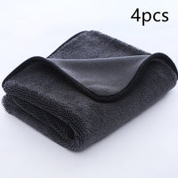 HKM-059155 Gray Small Braid Twisting Towel for Car and Glass Cleaning