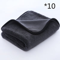 HKM-059155 Gray Small Braid Twisting Towel for Car and Glass Cleaning