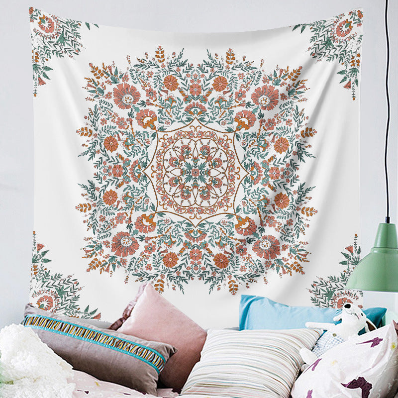 KTX-059283 Bohemian Retro Print Tapestry - 100% Polyester, Multiple Sizes Available