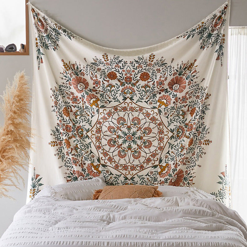 KTX-059283 Bohemian Retro Print Tapestry - 100% Polyester, Multiple Sizes Available