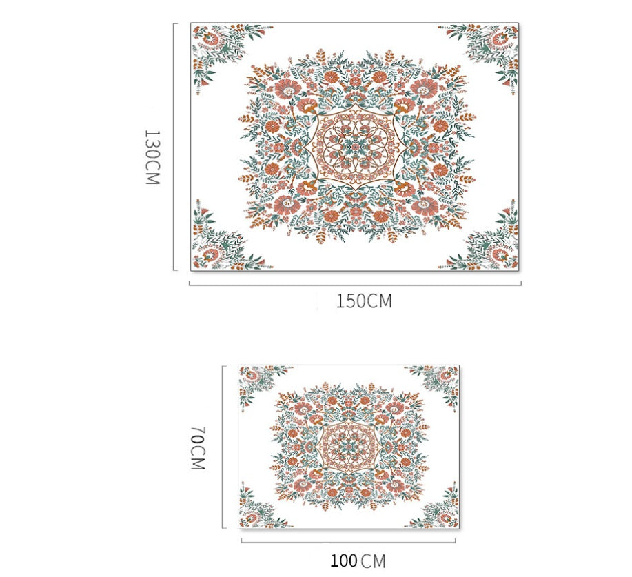 KTX-059283 Bohemian Retro Print Tapestry - 100% Polyester, Multiple Sizes Available