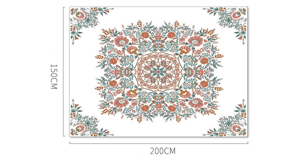 KTX-059283 Bohemian Retro Print Tapestry - 100% Polyester, Multiple Sizes Available