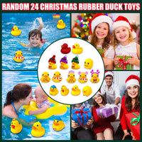 HKM-059347 24-Day Rubber Duck Countdown Advent Calendar – Fun Bath Toy for Kids and Christmas Celebration
