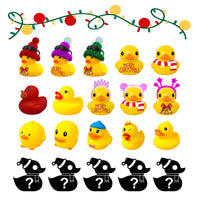 HKM-059347 24-Day Rubber Duck Countdown Advent Calendar – Fun Bath Toy for Kids and Christmas Celebration