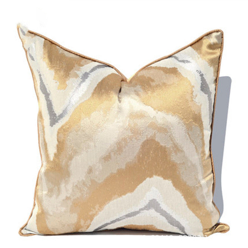 HKM-059411 Champagne Gold Contemporary Lumbar Pillow with Cotton and Blend Fill Options, Multiple Sizes Available