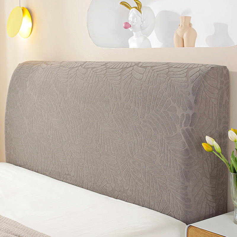 HKM-059411 Universal Wooden Bed Backrest Cover in Knitted Jacquard Fleece