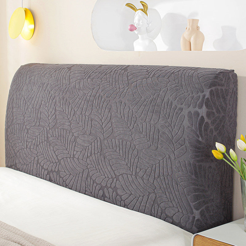HKM-059411 Universal Wooden Bed Backrest Cover in Knitted Jacquard Fleece