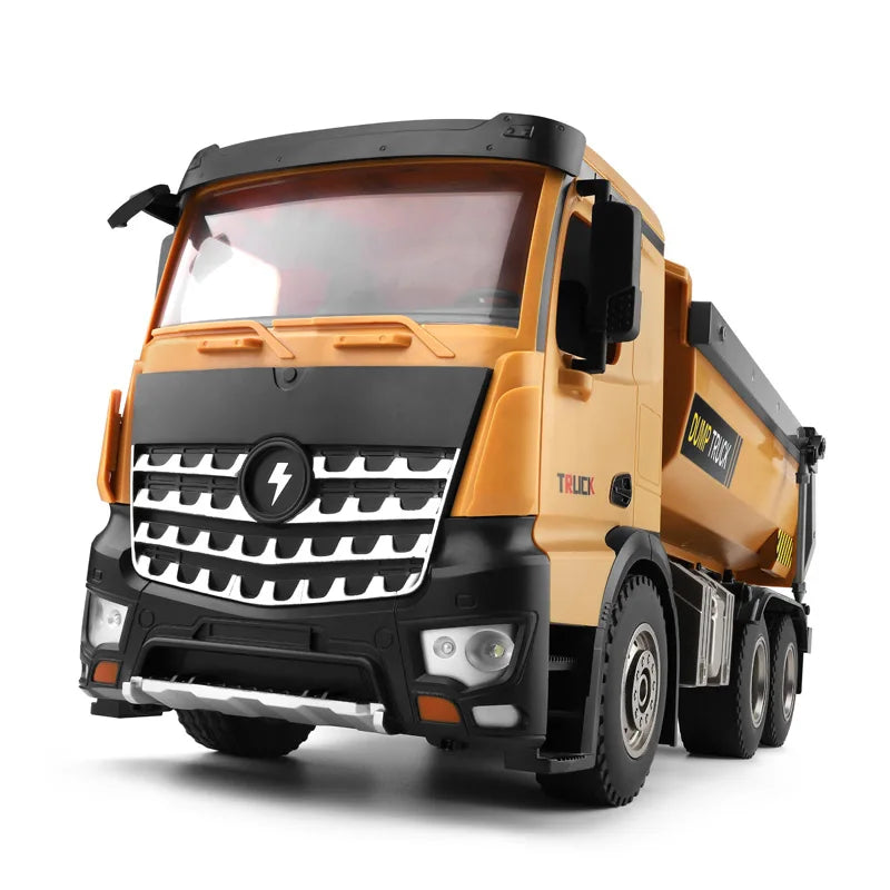 HKM-059539 1:14 Scale Remote Control Dirt Truck Toy with Dump Bed - Indoor & Outdoor Fun