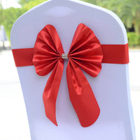 HKM-059539 Elegant Red Organza Christmas Door Bow Set - Double-Layer, 60x80CM with Easy-Use Pins