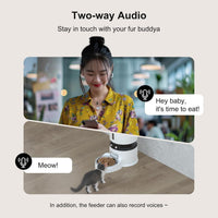HKM-059603 Automatic Pet Feeder with 1080P HD Camera, 4L Capacity, Timed Meal Dispenser, Smart App Control