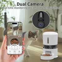 HKM-059603 Automatic Pet Feeder with 1080P HD Camera, 4L Capacity, Timed Meal Dispenser, Smart App Control