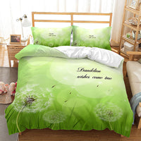 HKM-059731 Dandelion Cartoon Bedding Set in Soft Brushed Polyester, Multiple Sizes Available
